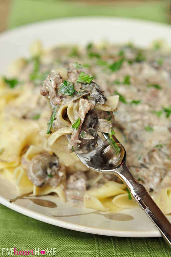 Slow Cooker Beef Stroganoff No ‘Cream of X’ Soup!