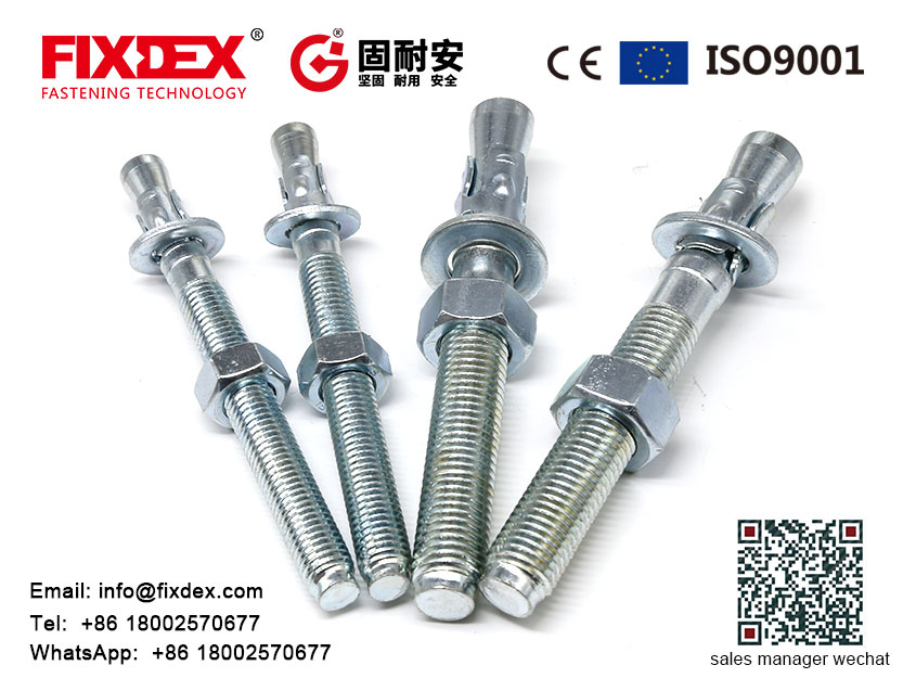 China concrete anchor bolts Carbon Steel Zinc Plated Wedge Bolt