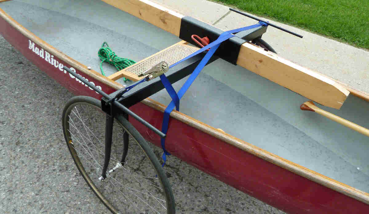 The canoe is a 16' 5" fiberglass Mad River Malecite that we've had for