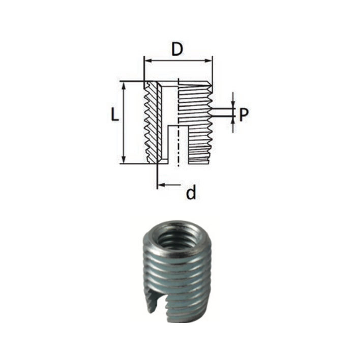 FIXI Selftapping threaded Inserts Stainless steel