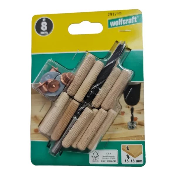 Wolfcraft Dowel Kit Complete ø 8mm FIXIMER