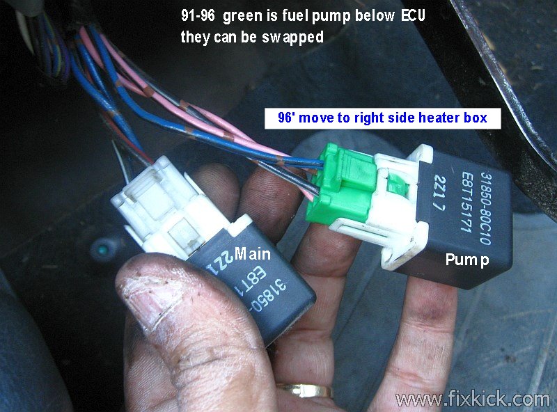 Реле бензонасоса сузуки эскудо где находится 87 фото