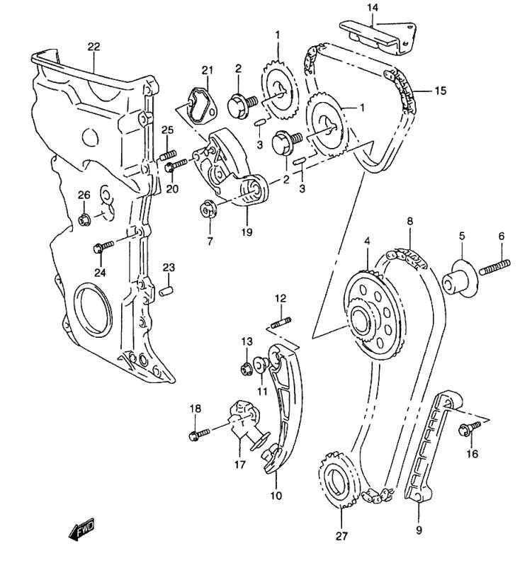 2.0L I4 DOHC Suzuki J20, (or J18) Image 26 of 32
