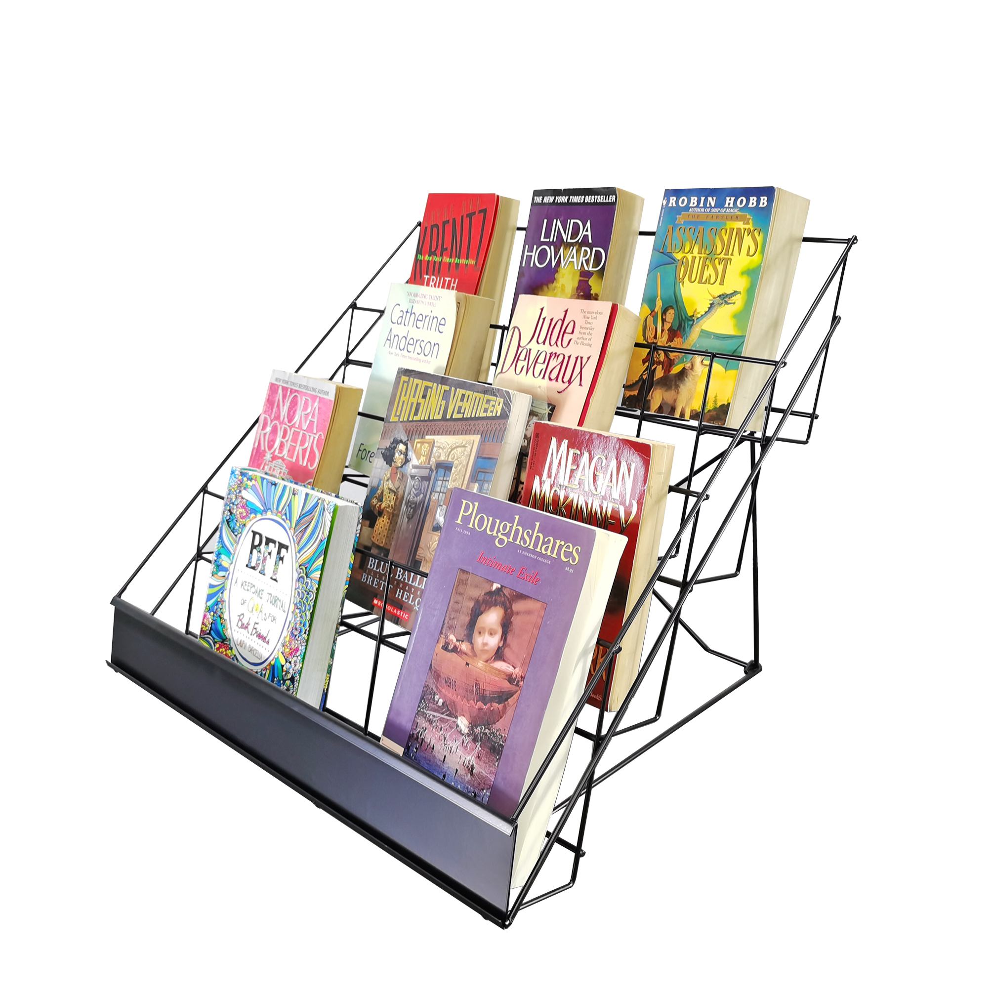 WIRE RACK BROCHURE Rack Tabletop CD Book Rack Display Open Shelves