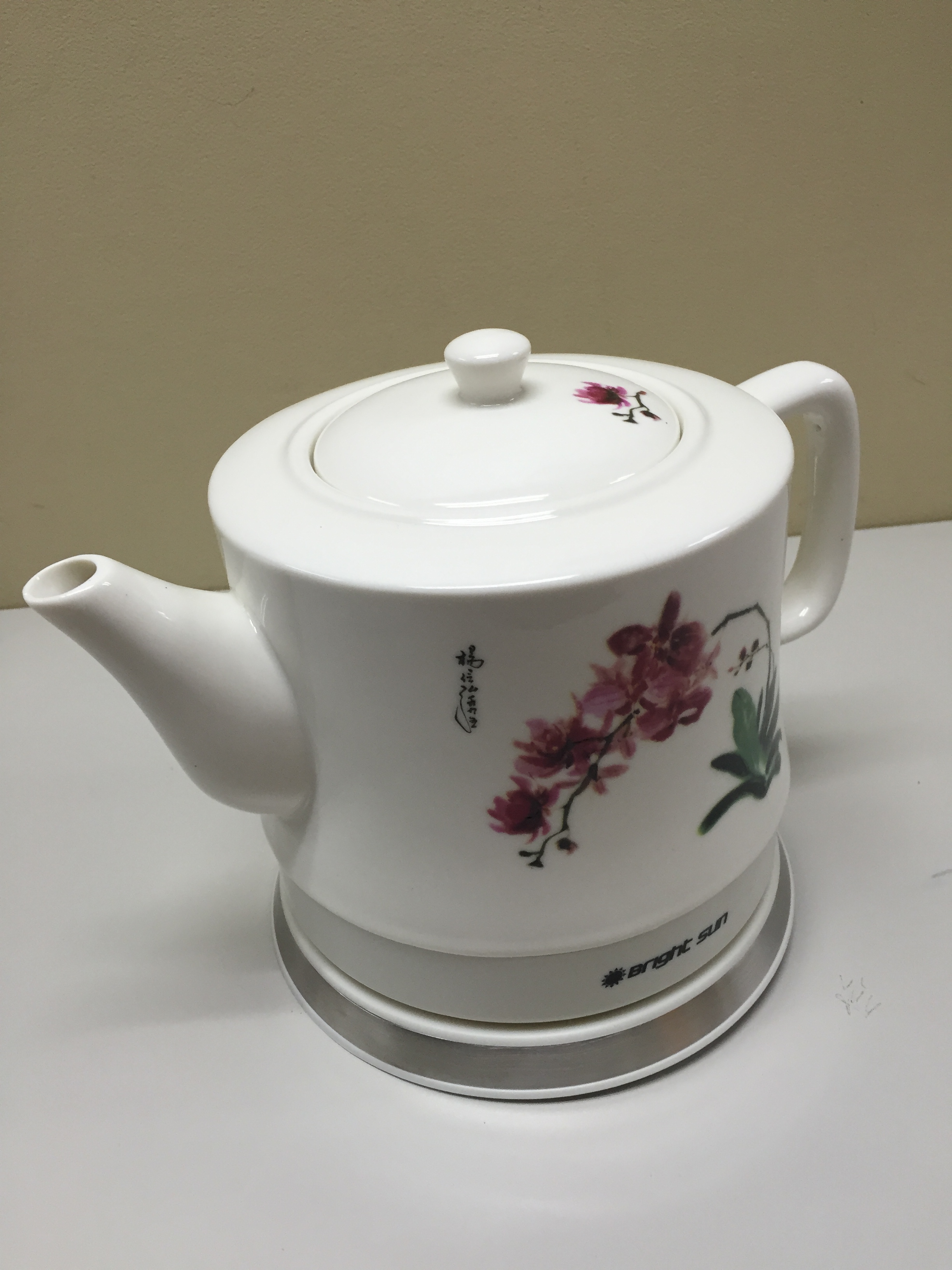 Teapot Ceramic Electric Kettle Water Orchid Gift,Buffet, Restaurant