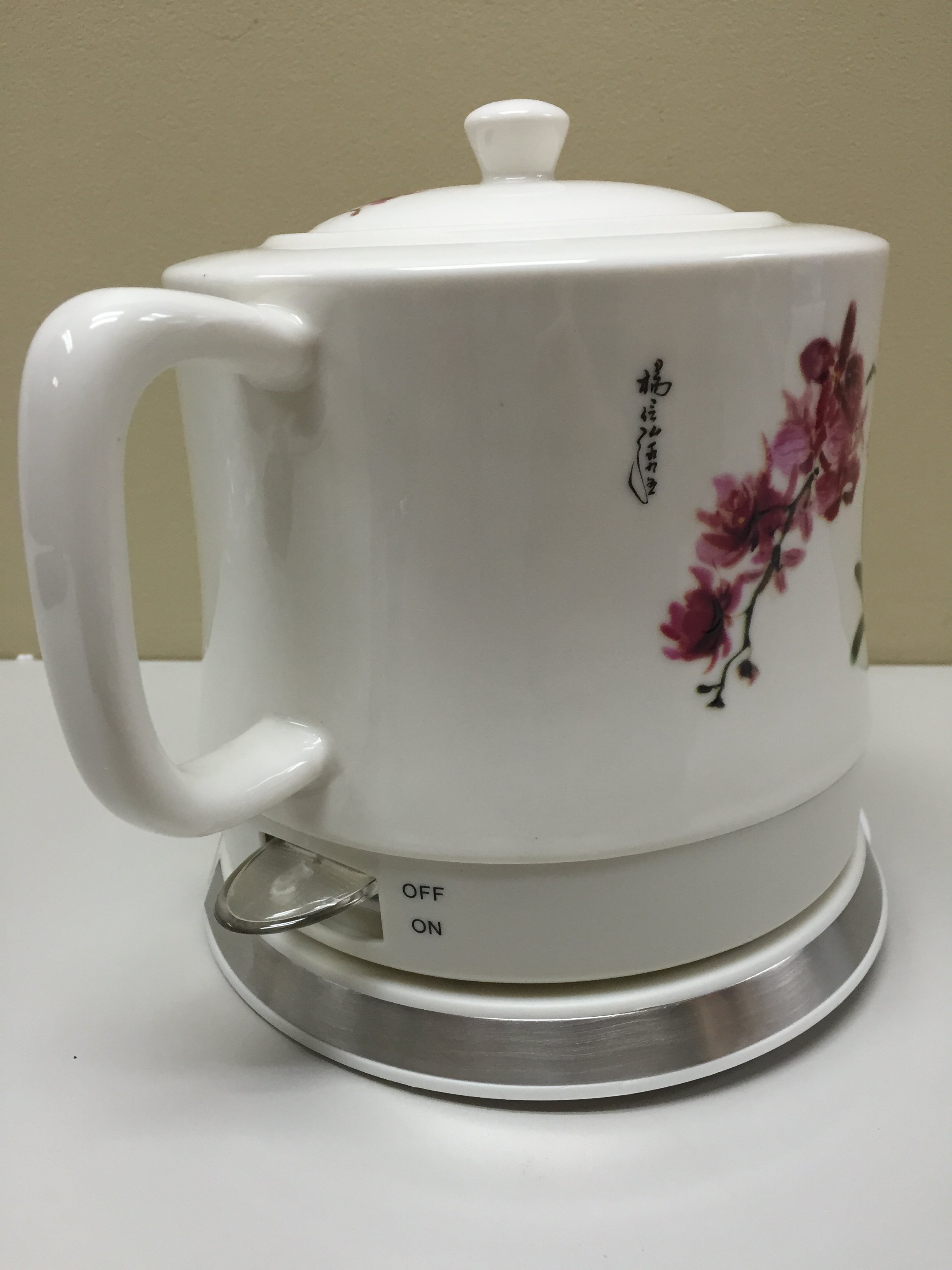 Teapot Ceramic Electric Kettle Water Orchid Gift,Buffet, Restaurant