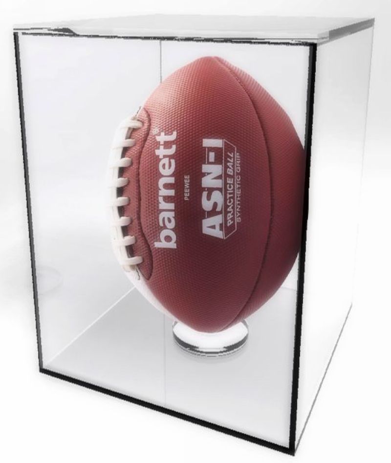 FixtureDisplays Acrylic Sports Display Case 11.125" x 7.2" x 7.2" Football Collection Case15143