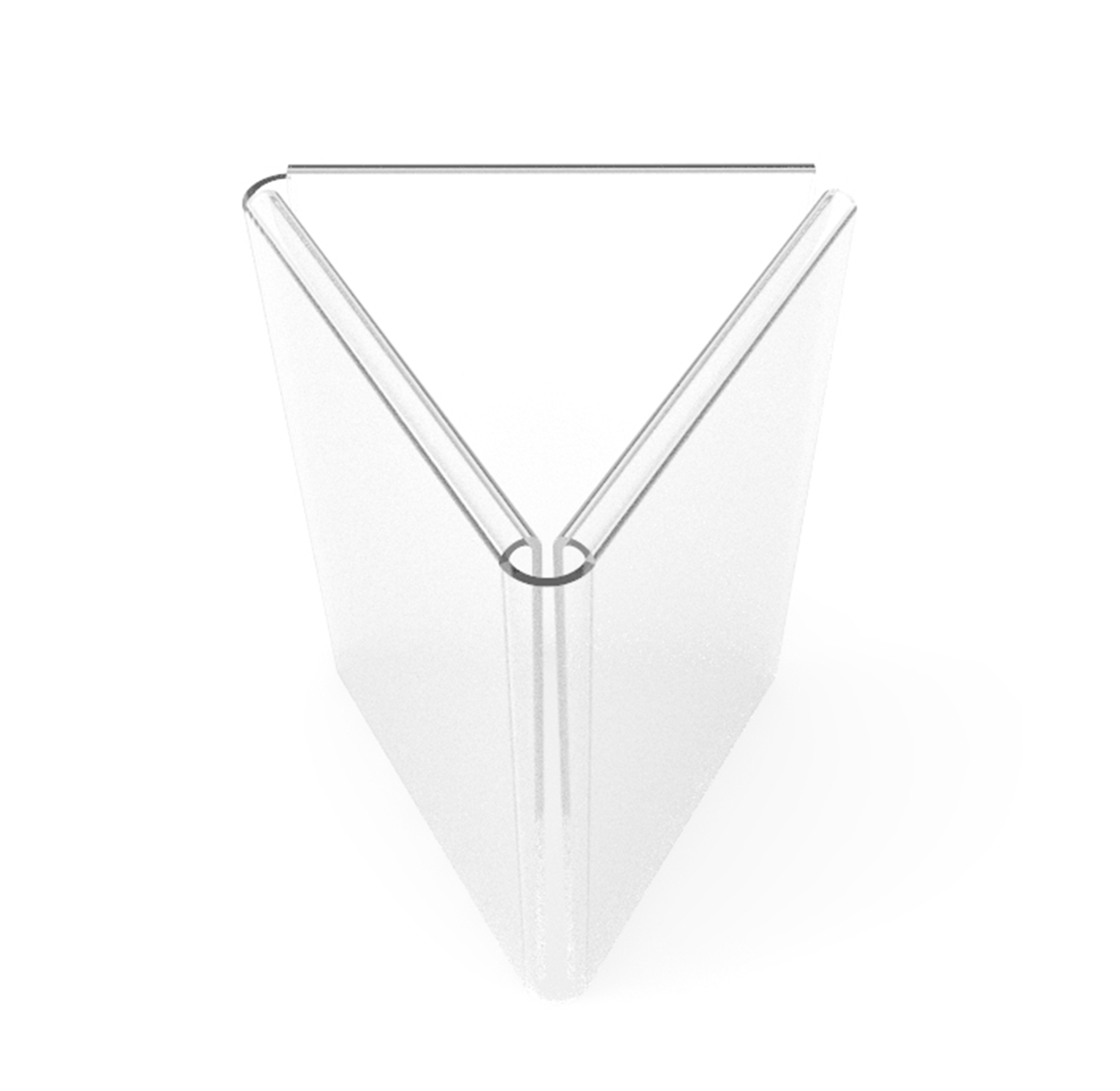 4 x 6 Acrylic Sign Holder for Tabletops, 3sided Fixture with Open