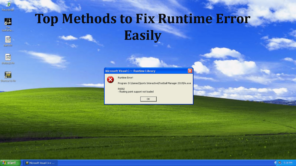 Top Methods to Fix Runtime Error Easily Fix Windows Errors Blog