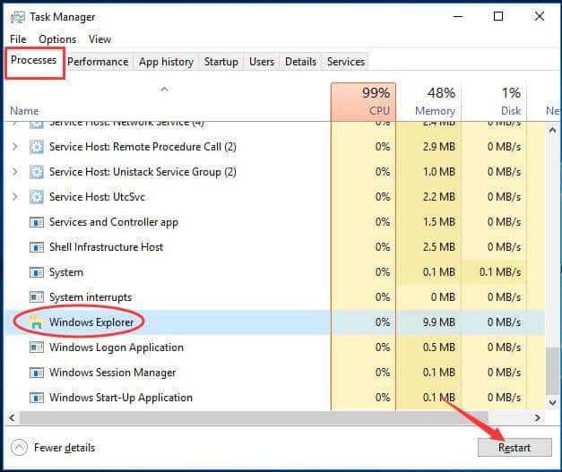 Top 6 Solutions to Fix Windows 10 Taskbar Frozen Issue
