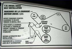 Diagram serpentine belt for a ford f-250 7.3l diesel - Fixya