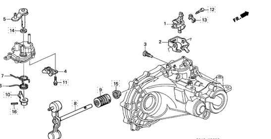 2000 honda accord transmission diagram with all part names - Accord | Fixya