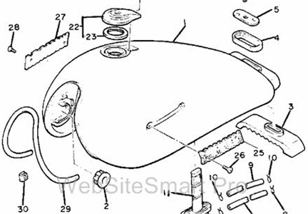 A diagram of a motorcycle gas tank - Fixya
