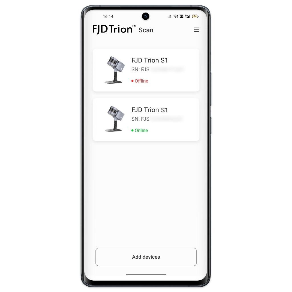 New FJD Trion Scan App for iOS and Android