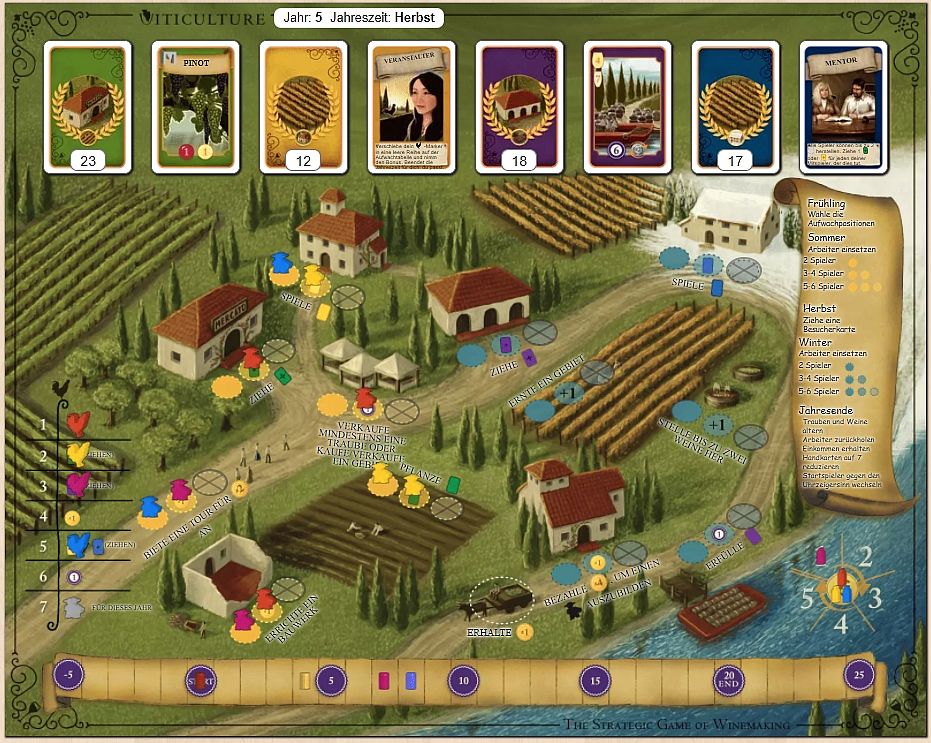 Viticulture in der Board Game Arena www.fjelfras.de