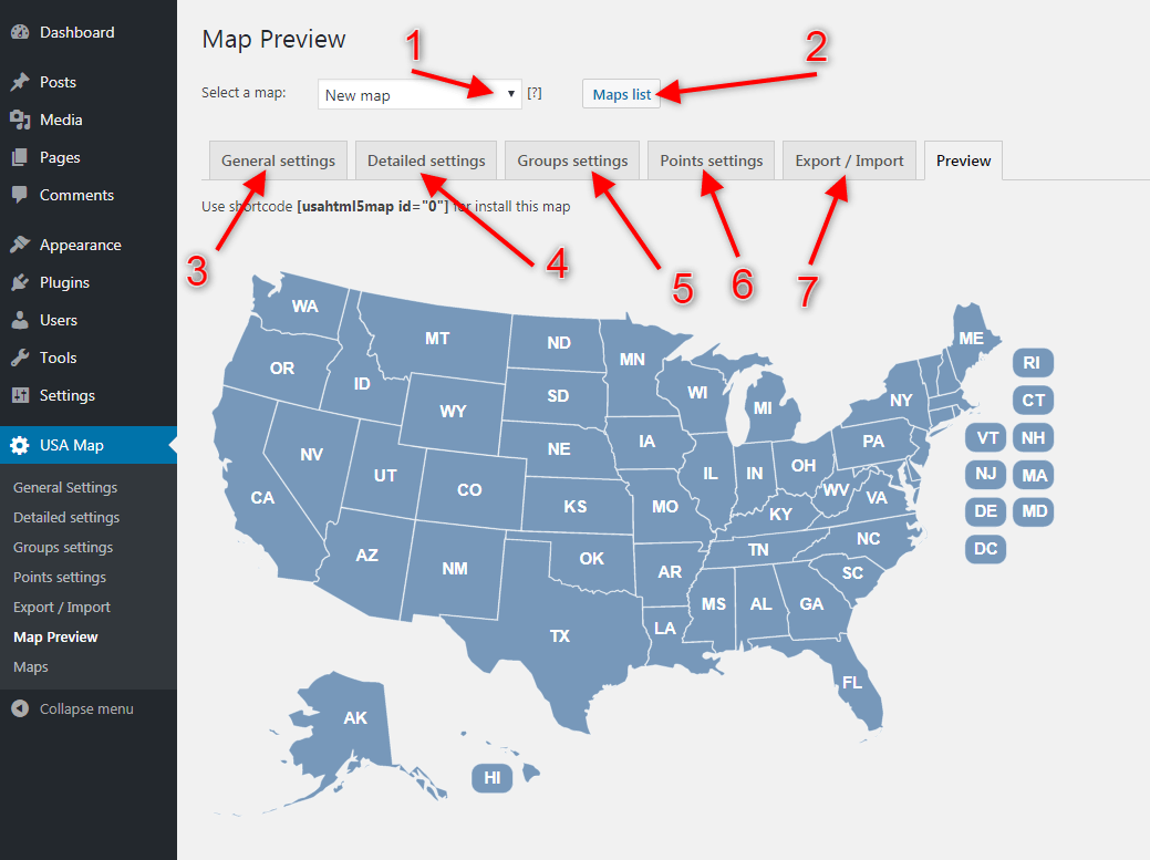 Activity Usa Map Plugin Wordpress A detailed review of the plugin US map for WordPress