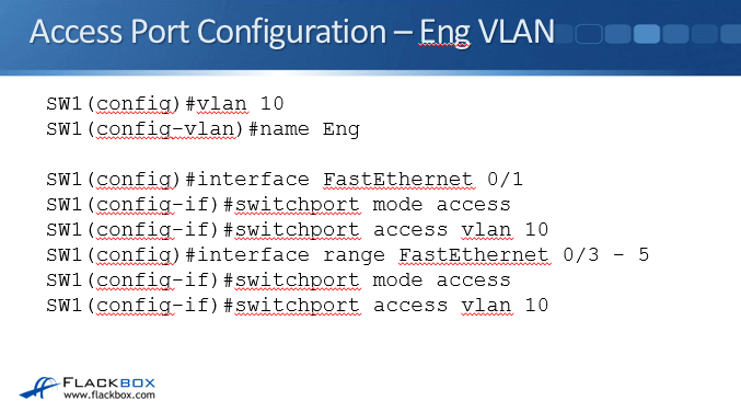 VLAN Access Ports Cisco CCNA Tutorial FlackBox