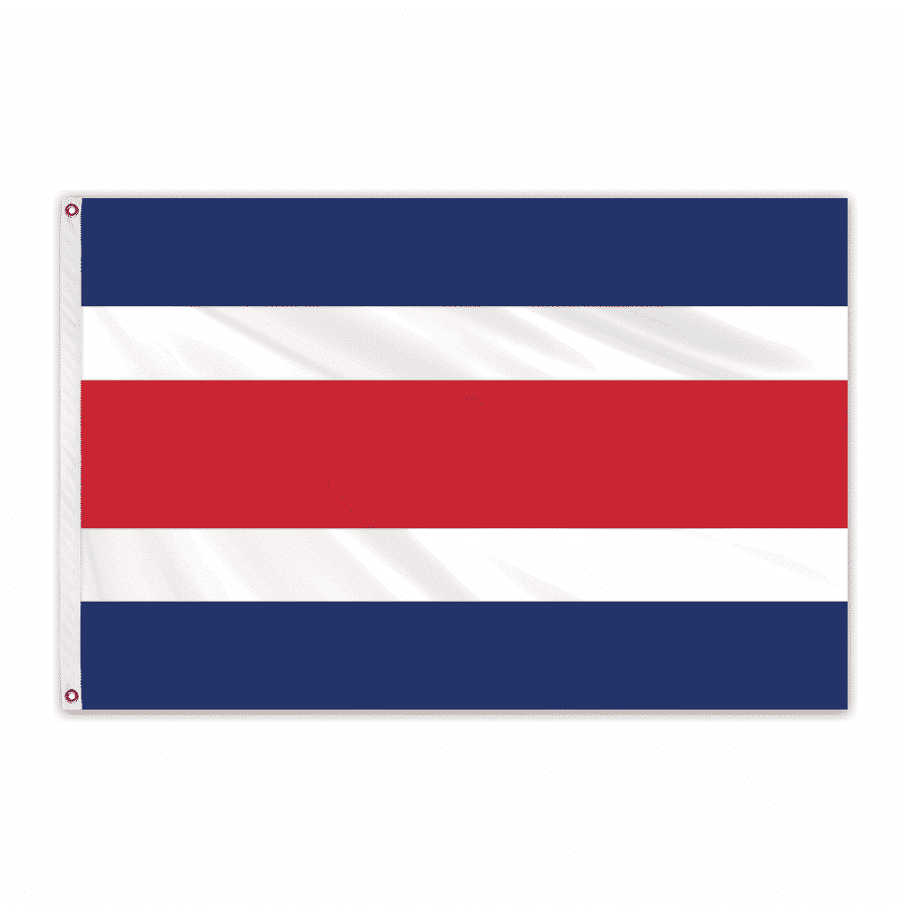 Costa Rica Outdoor Nylon Flag 2'x3'