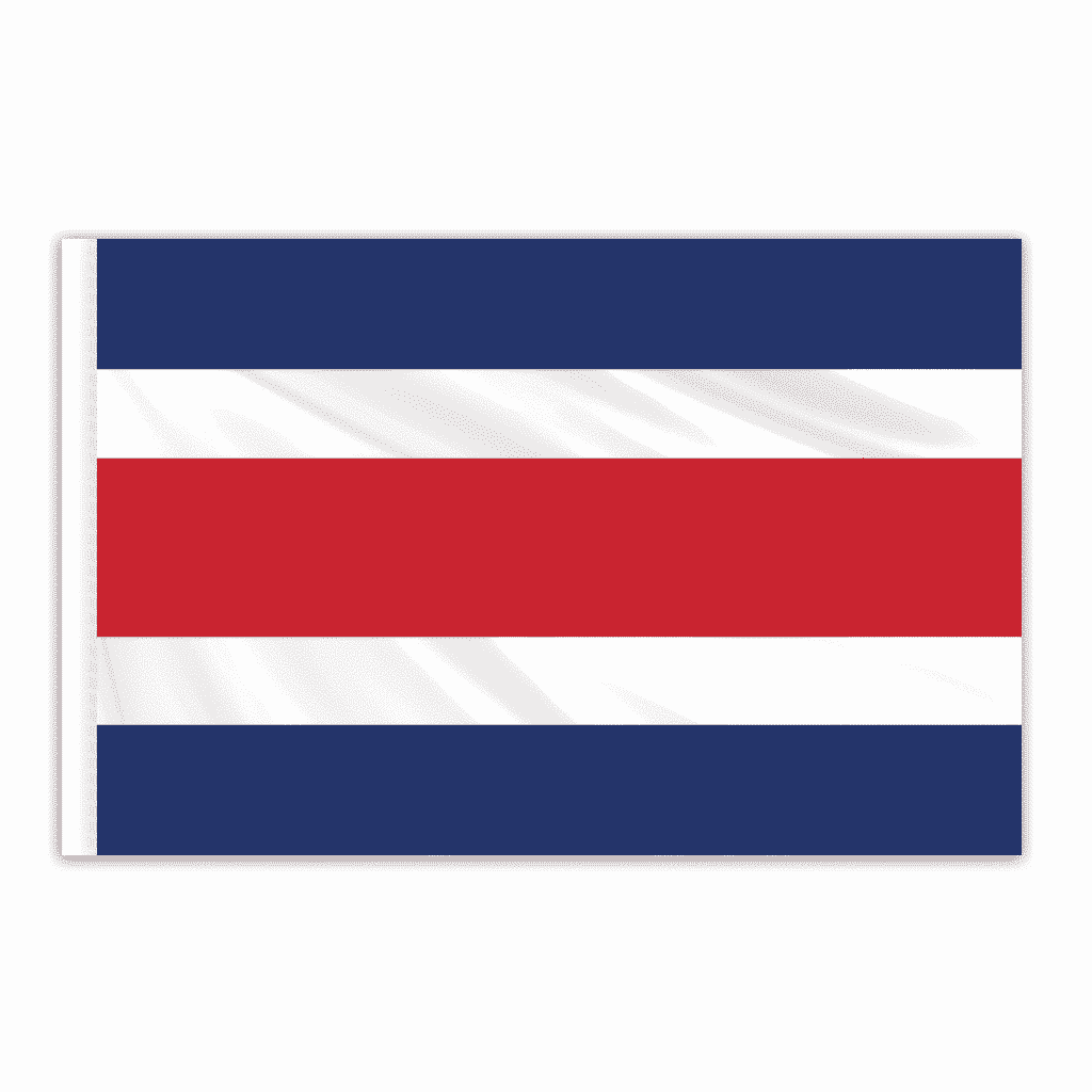 Costa Rica Indoor Nylon Flag 3'x5'