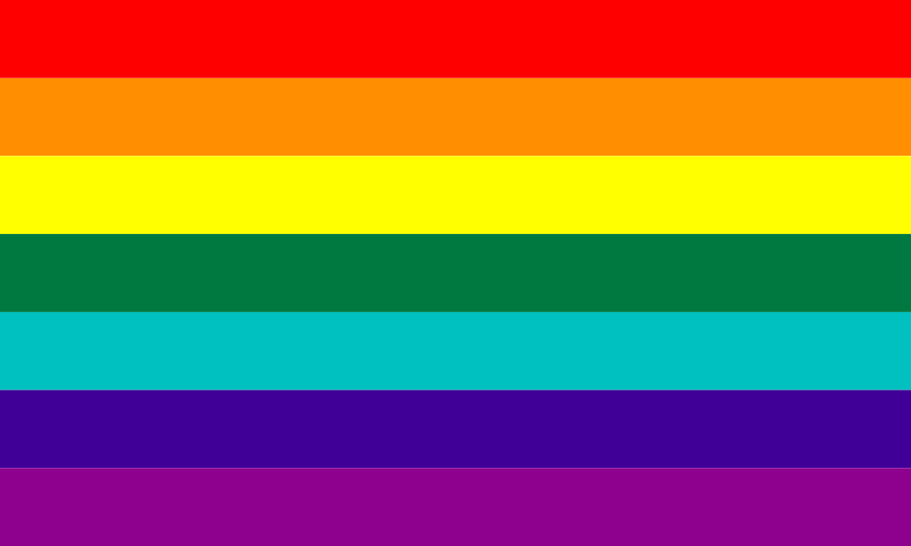 7Stripe Rainbow Pride flag color codes