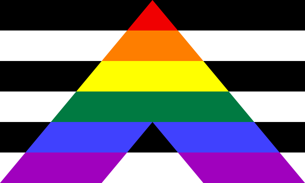 Straight Ally flag color codes