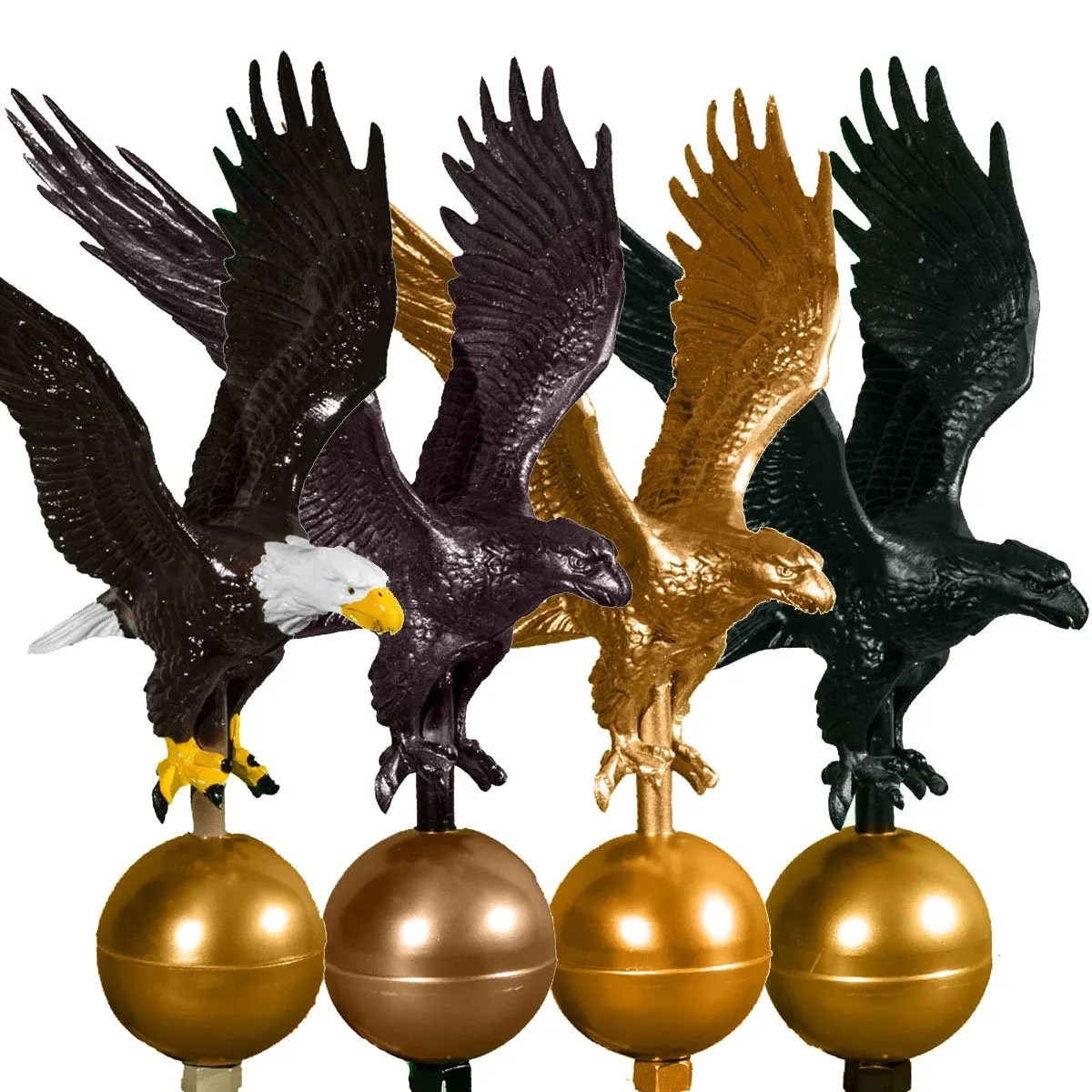 12″ Eagle Topper Flagpole Man