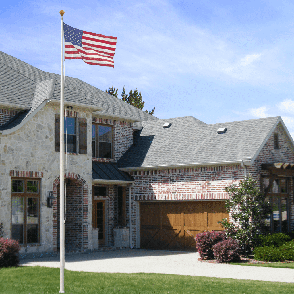 Commercial Grade Series OnePiece Flagpole 25' Clear