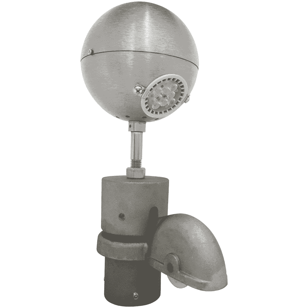 Residential Revolving Flagpole Beacon Silver