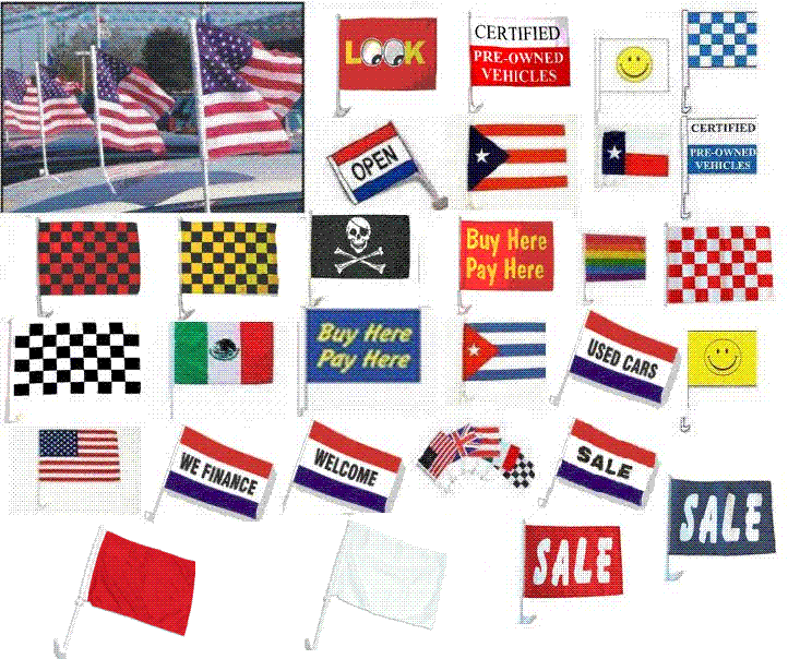 Auto Dealer Flags from 0.75