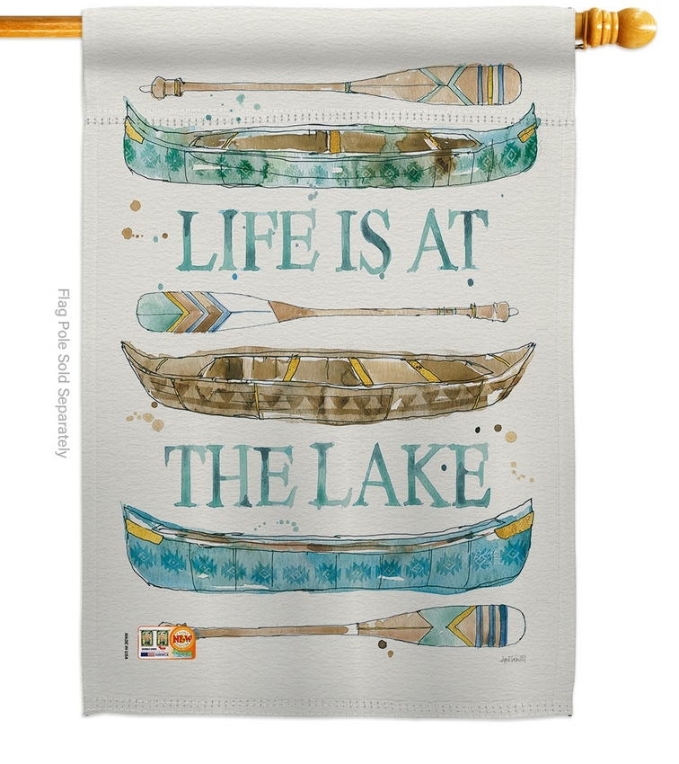 Life At The Lake House Flag & more garden flags at