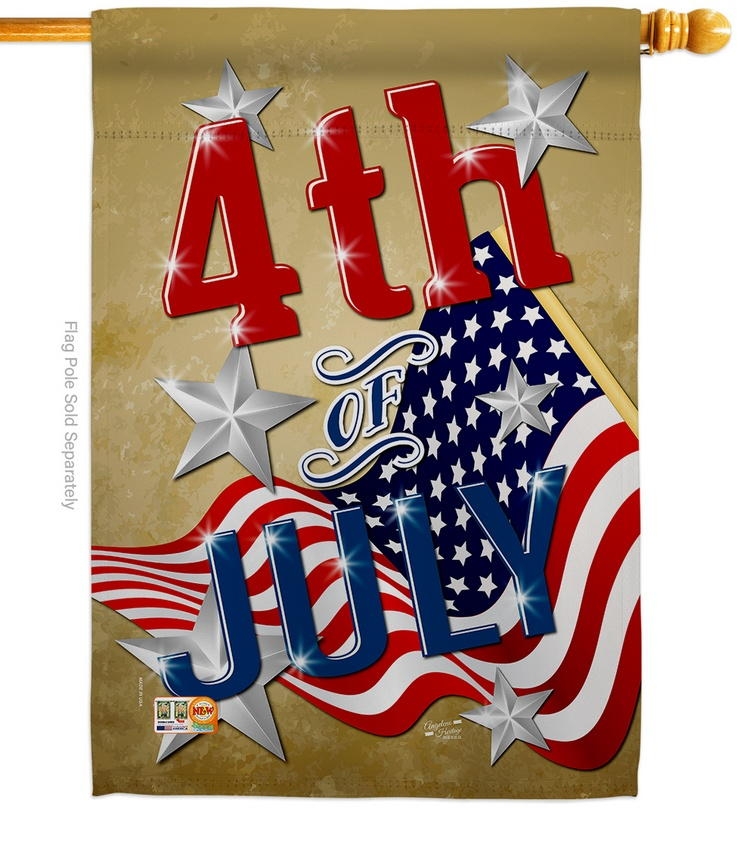 4th Of July Decorative House Flag & more garden flags at