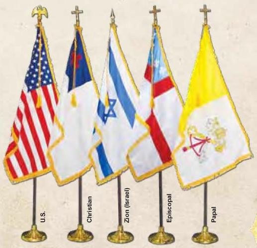 US Made Religious Nylon Indoor Christian Flag Set 4x6 & more garden