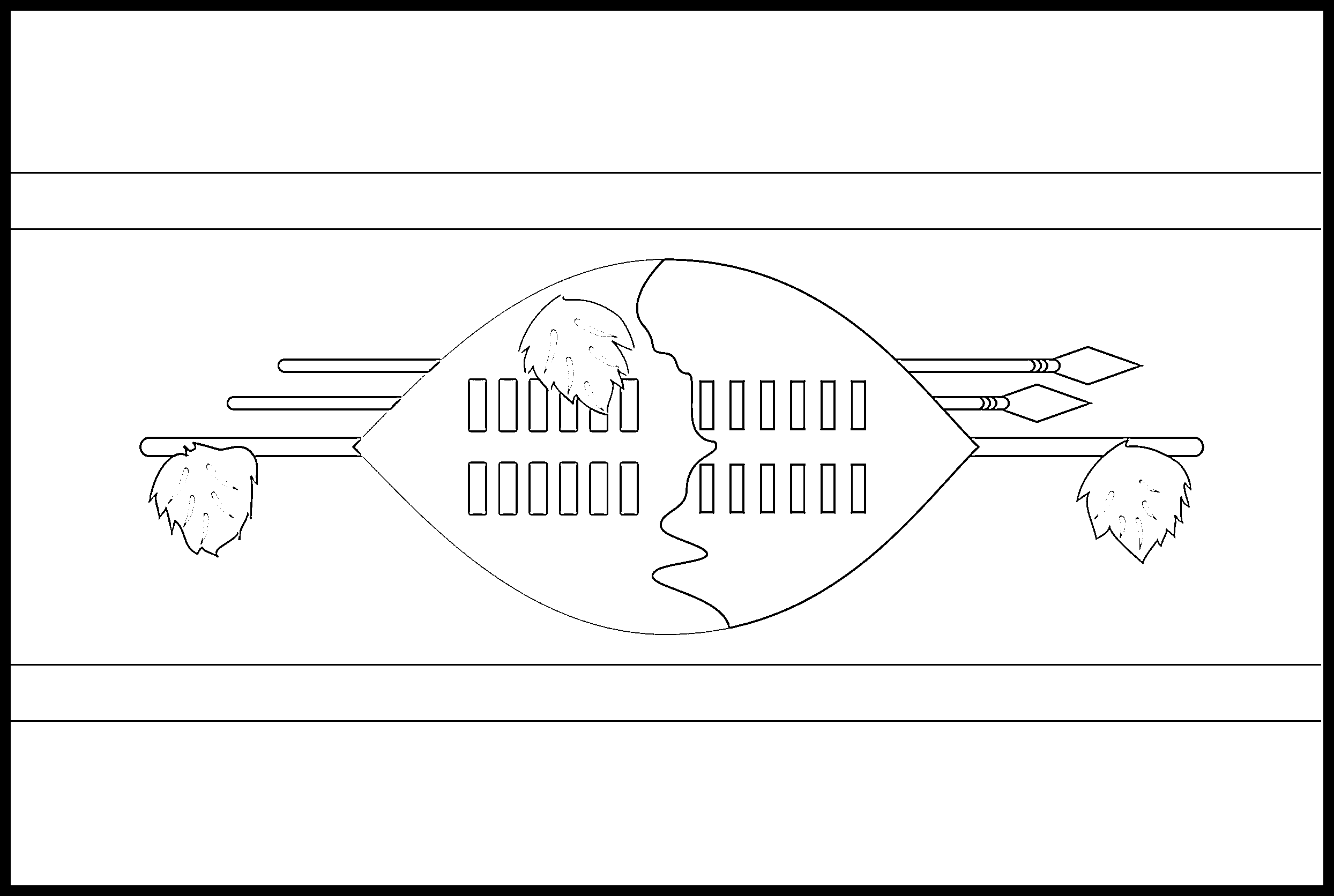Eswatini Flag Colouring Page Flags Web