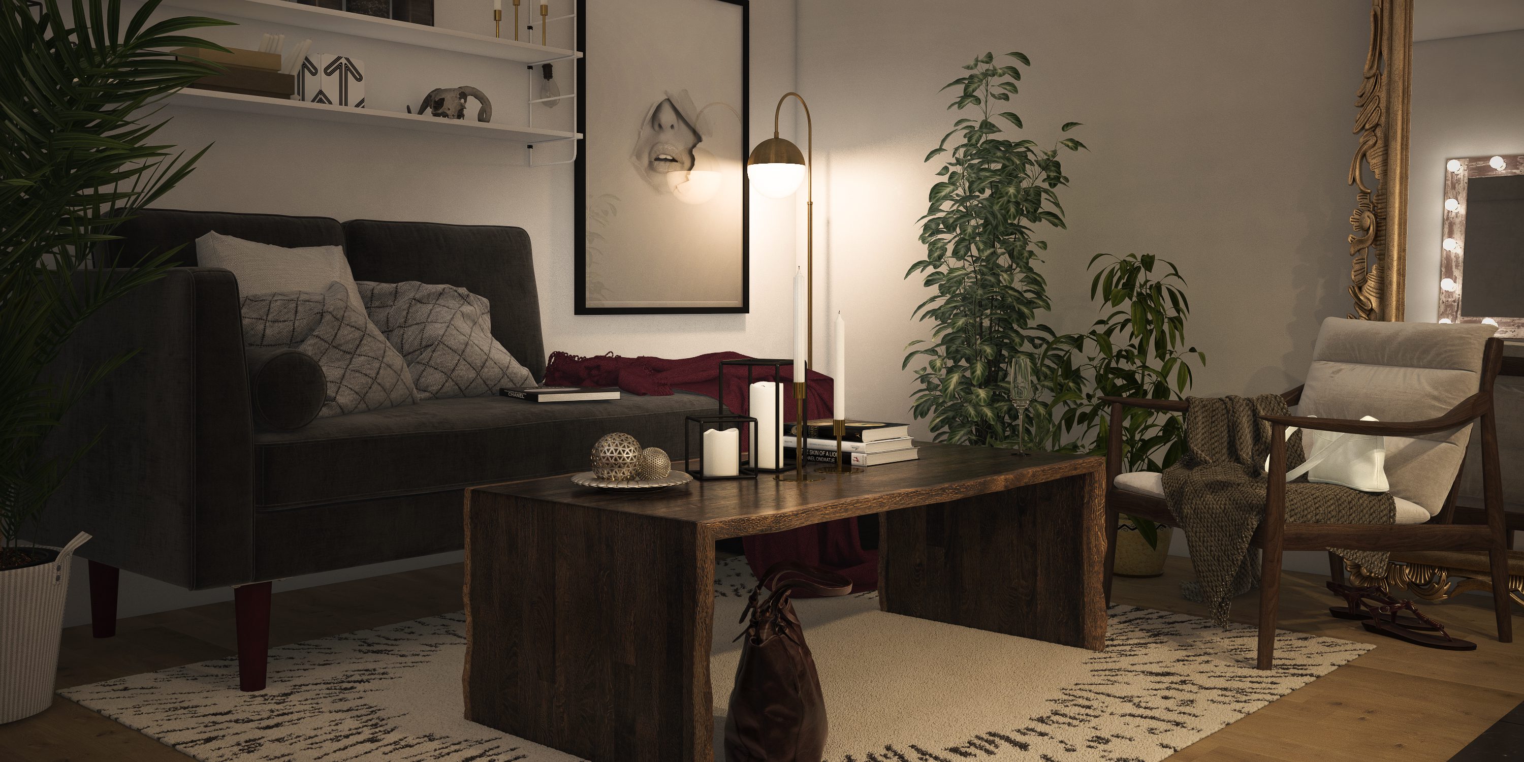 Showroom Living Room Set FLAG Visuals 3D Creative Agency