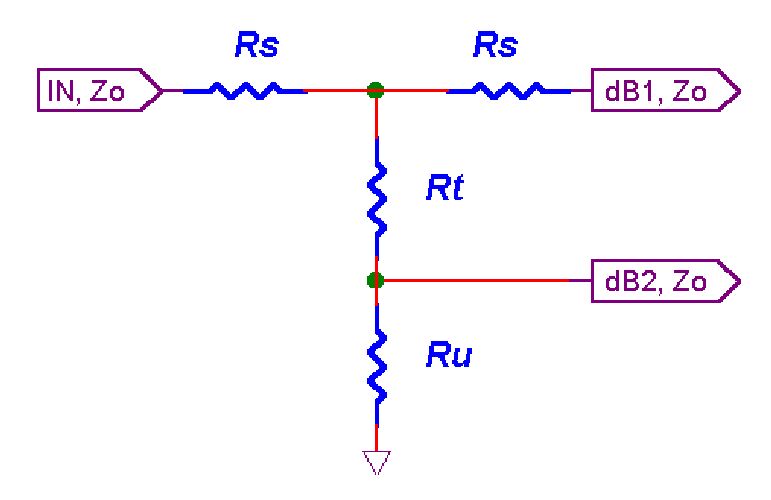 Unequal Resistive Power Divider