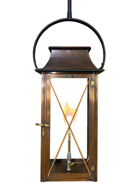Copper Gas & Electric Lanterns Flambeaux Lighting New Orleans