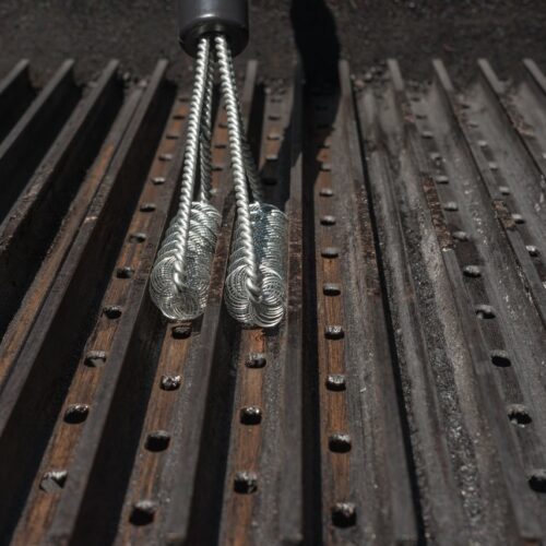 The Stainless Steel Grate Valley Grill Brush Flame Boss