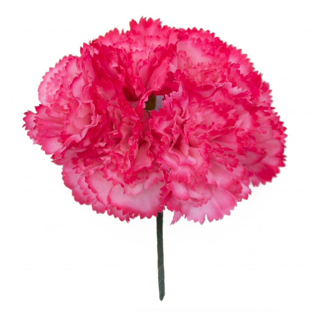 Ramillete de claveles de color Fresa >>> Moda flamenca Flores y complementos de flamenca