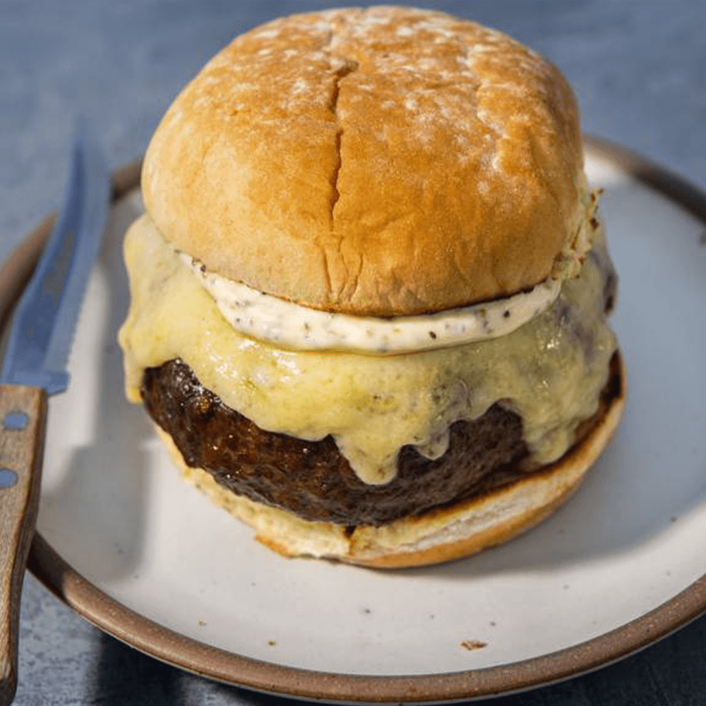 Dryaged Burger with Gruyère Flannery Beef