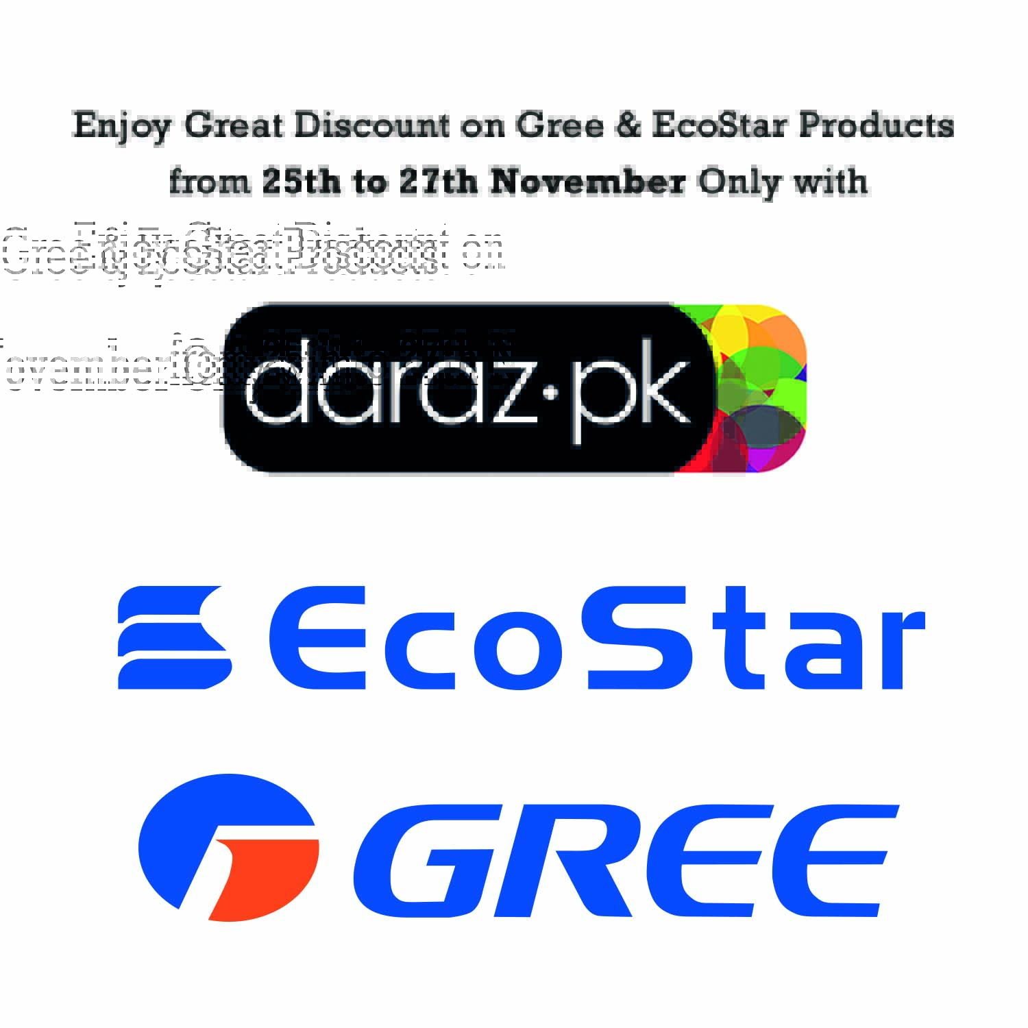 This black Friday Gree & EcoStar offers Exclusive Discounts on daraz.pk