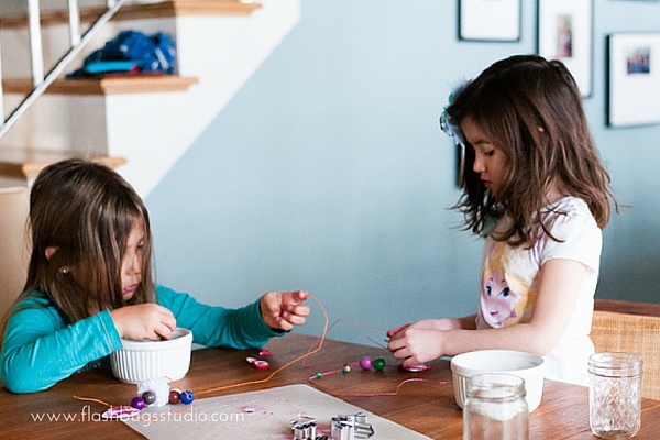 Make an easy monogrammed kids' friendship necklace with polymer clay.