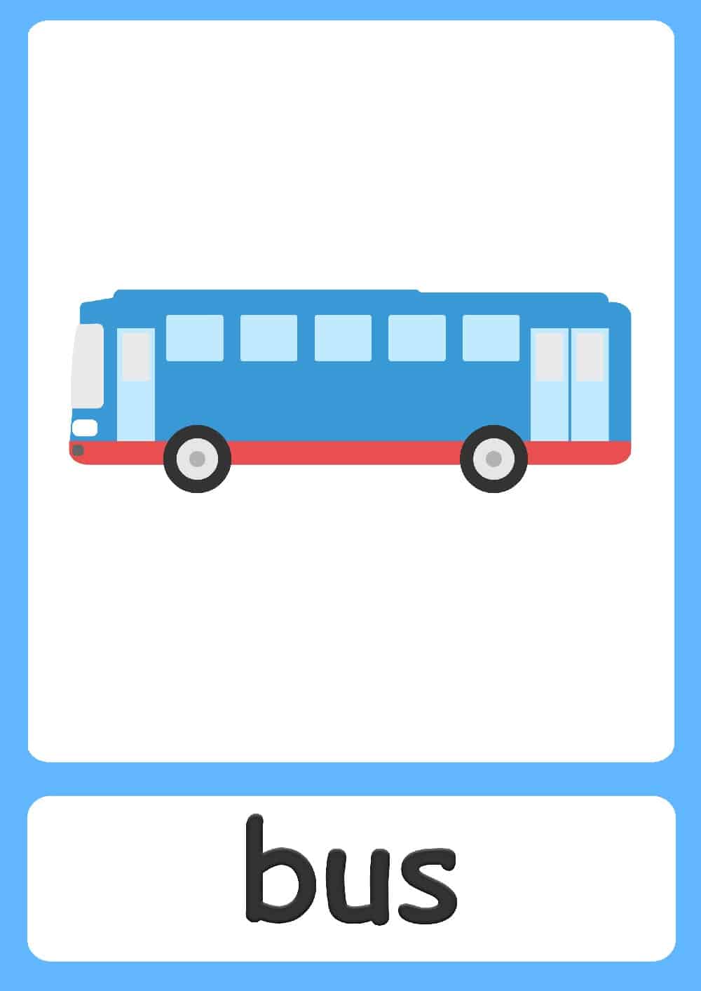 Transport flashcards for kids!