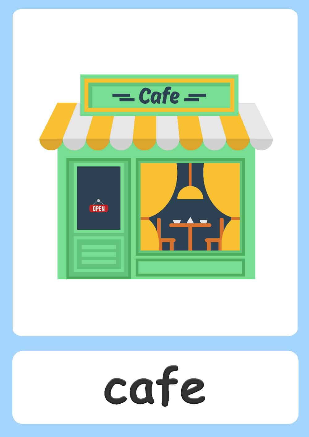 Places flashcards for kids! Teach places in the city and the countryside!