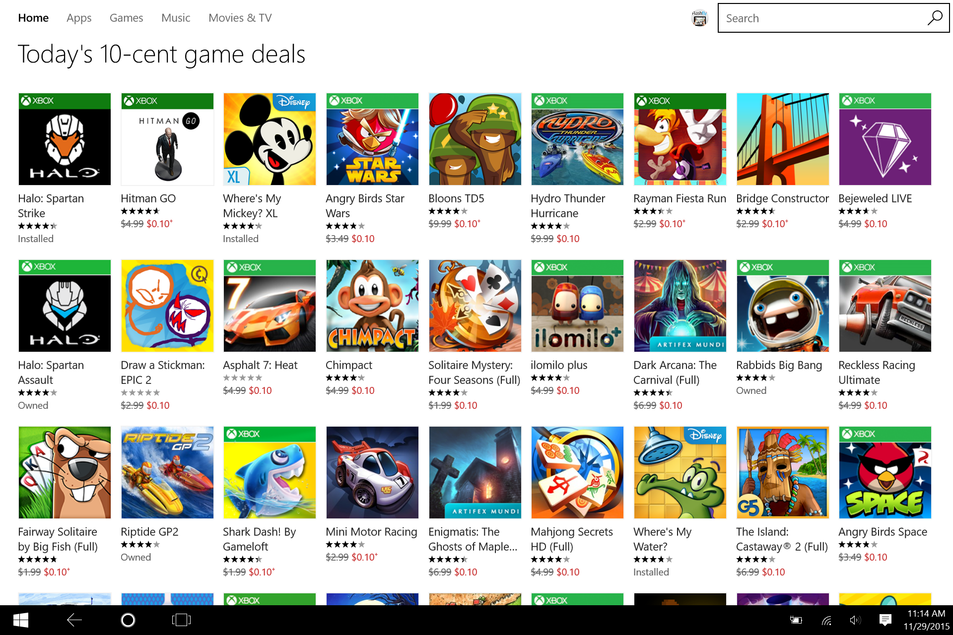 ลดหนักมาก!! Microsoft ยกทัพลดราคาแอพ,เกม,เพลง,หนังดังบน Windows Store