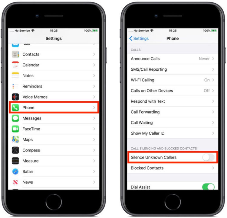 ios13SilenceUnknownCallerssetting Flashfly Dot Net