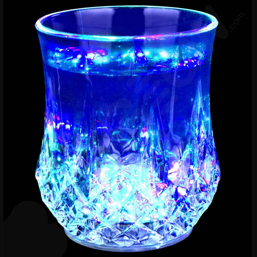 8 oz LED LightUp Flashing Rocks / Whiskey Glass Flashing Panda