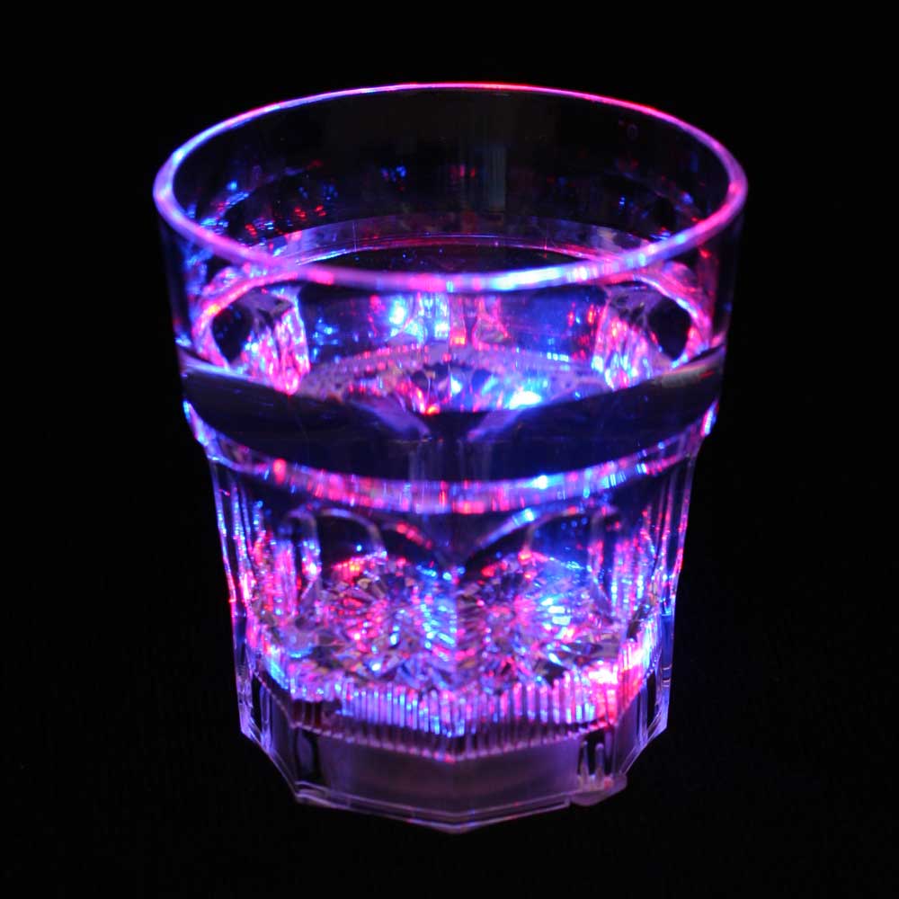 8 oz LED LightUp Flashing Rocks / Whiskey Glass Flashing Panda