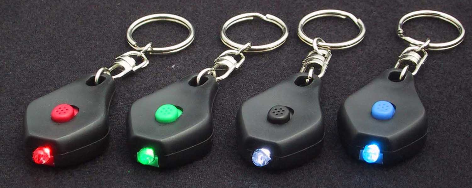 LED Keychain Flashlight Teardrop Slide/Squeeze Dual Switch