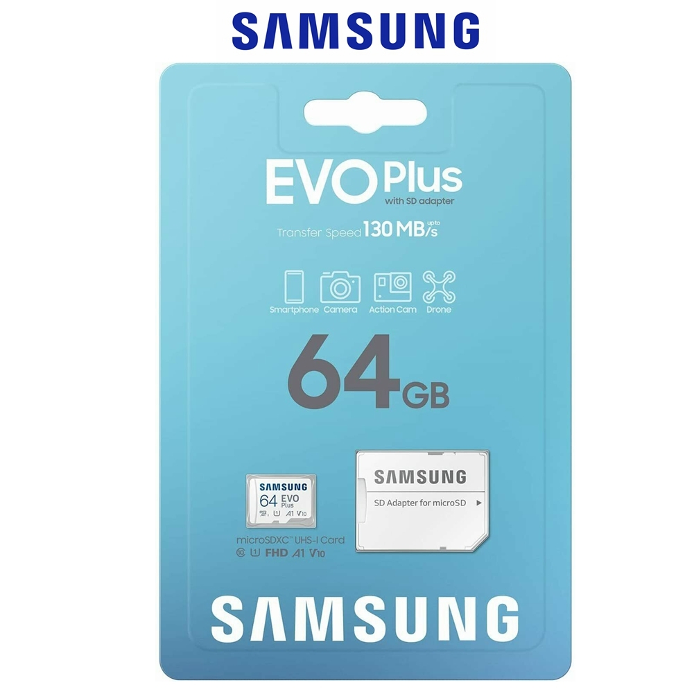 Micro SD Card 64GB Samsung Evo Plus micro SDXC Class 10 Camera Memory