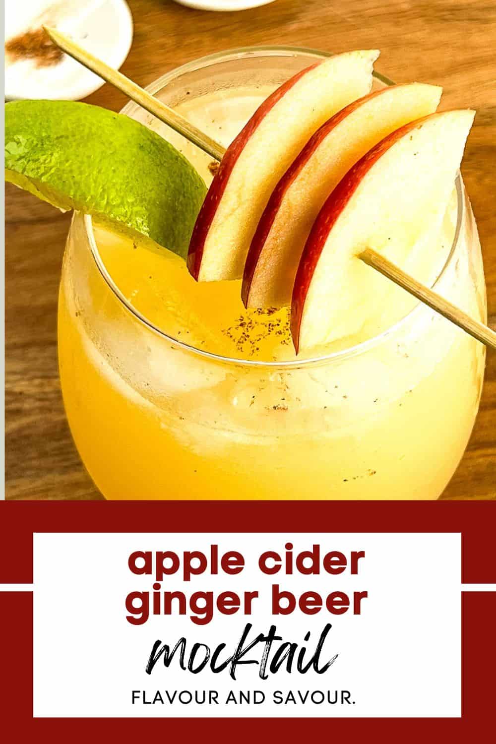 Apple Cider Ginger Beer Mocktail Flavour and Savour